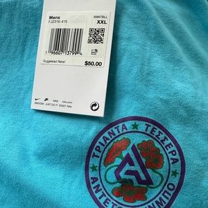 Nike Giannis DriFit tee shirt, Baltic Blue,xxl